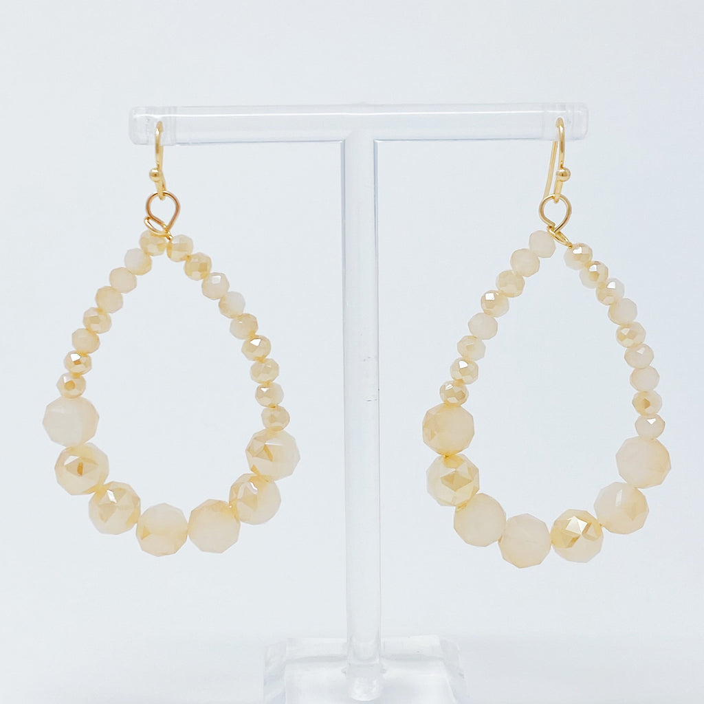 Beaded Teardrop Dangle Earrings
