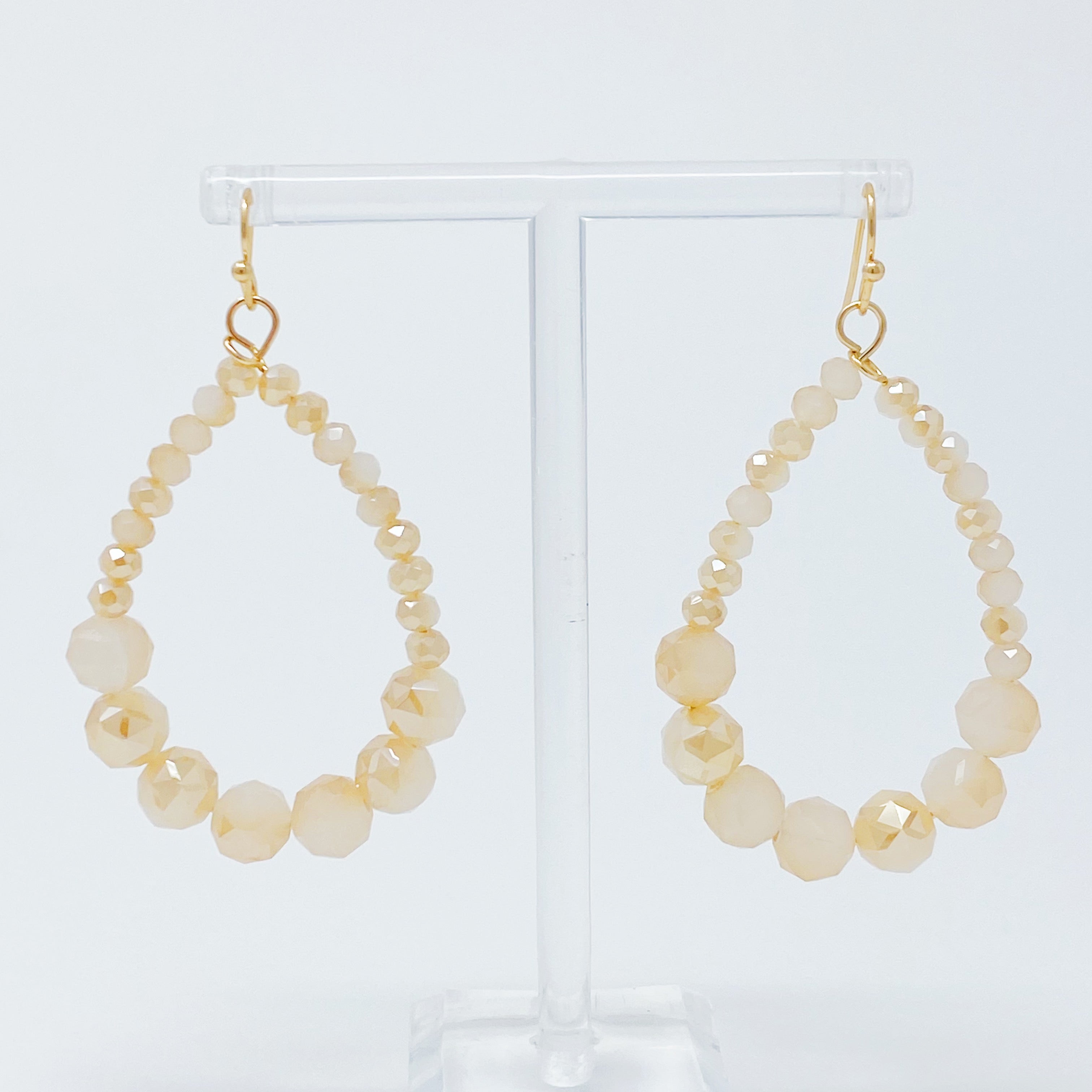 Beaded Teardrop Dangle Earrings