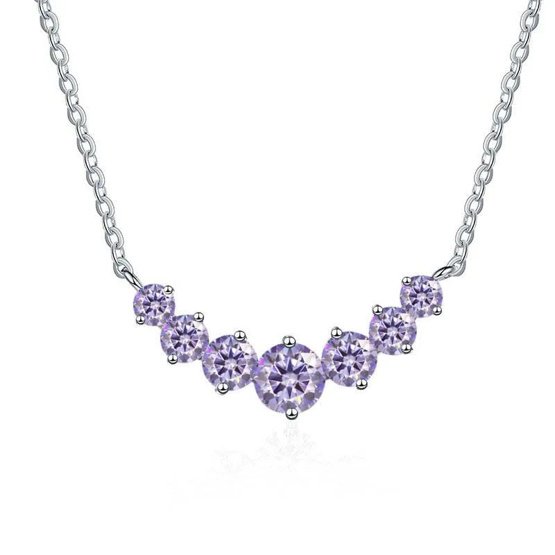 Total 2.8 carat Moissanite pendant necklace for charm lady  925 Sterling Sliver Wedding Fine Jewely with Certificates