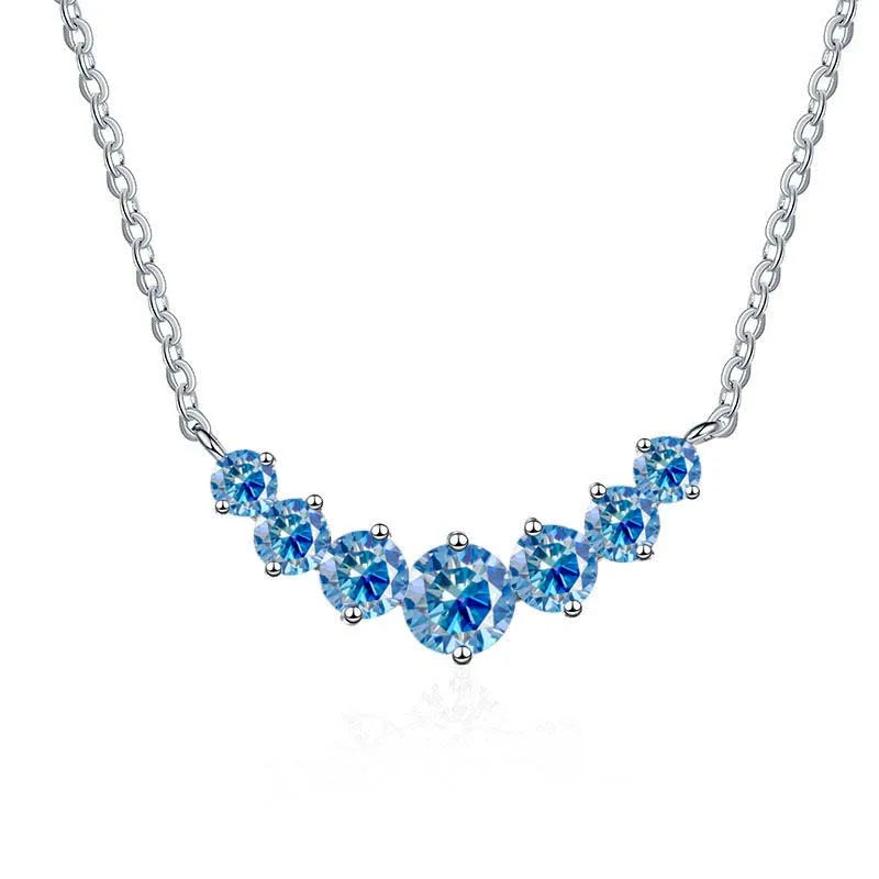 Total 2.8 carat Moissanite pendant necklace for charm lady  925 Sterling Sliver Wedding Fine Jewely with Certificates
