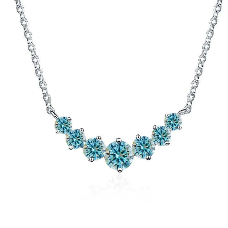 Total 2.8 carat Moissanite pendant necklace for charm lady  925 Sterling Sliver Wedding Fine Jewely with Certificates