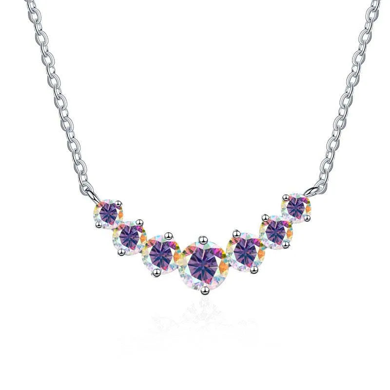 Total 2.8 carat Moissanite pendant necklace for charm lady  925 Sterling Sliver Wedding Fine Jewely with Certificates