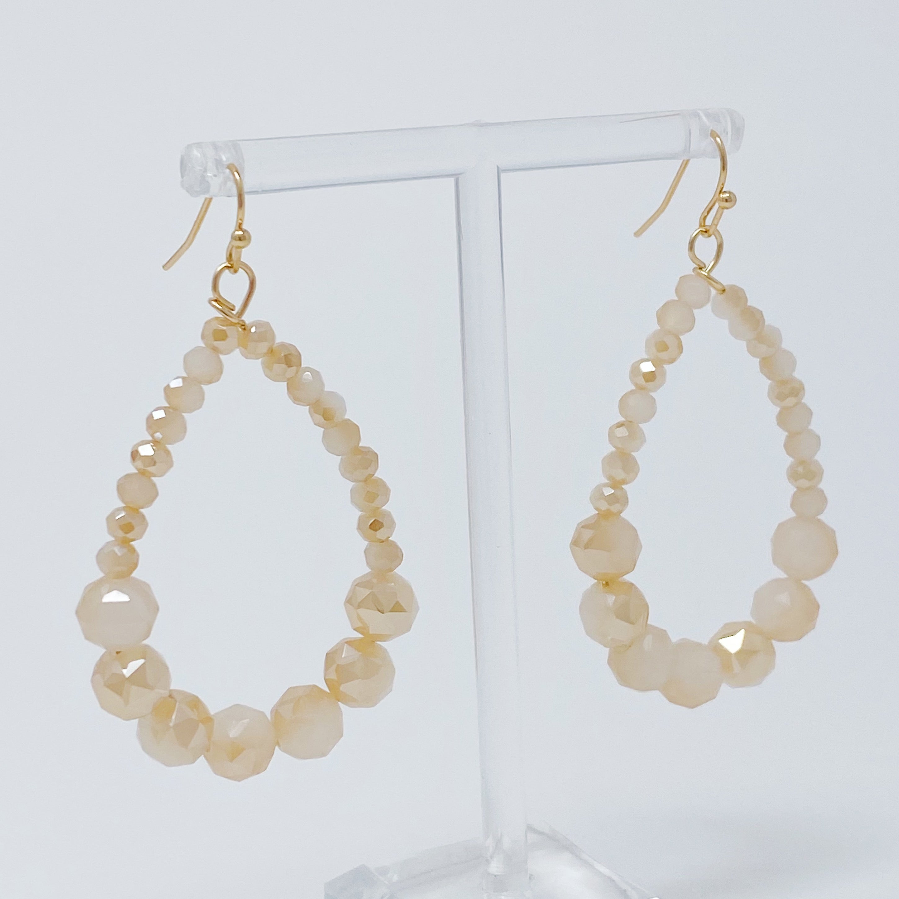 Beaded Teardrop Dangle Earrings