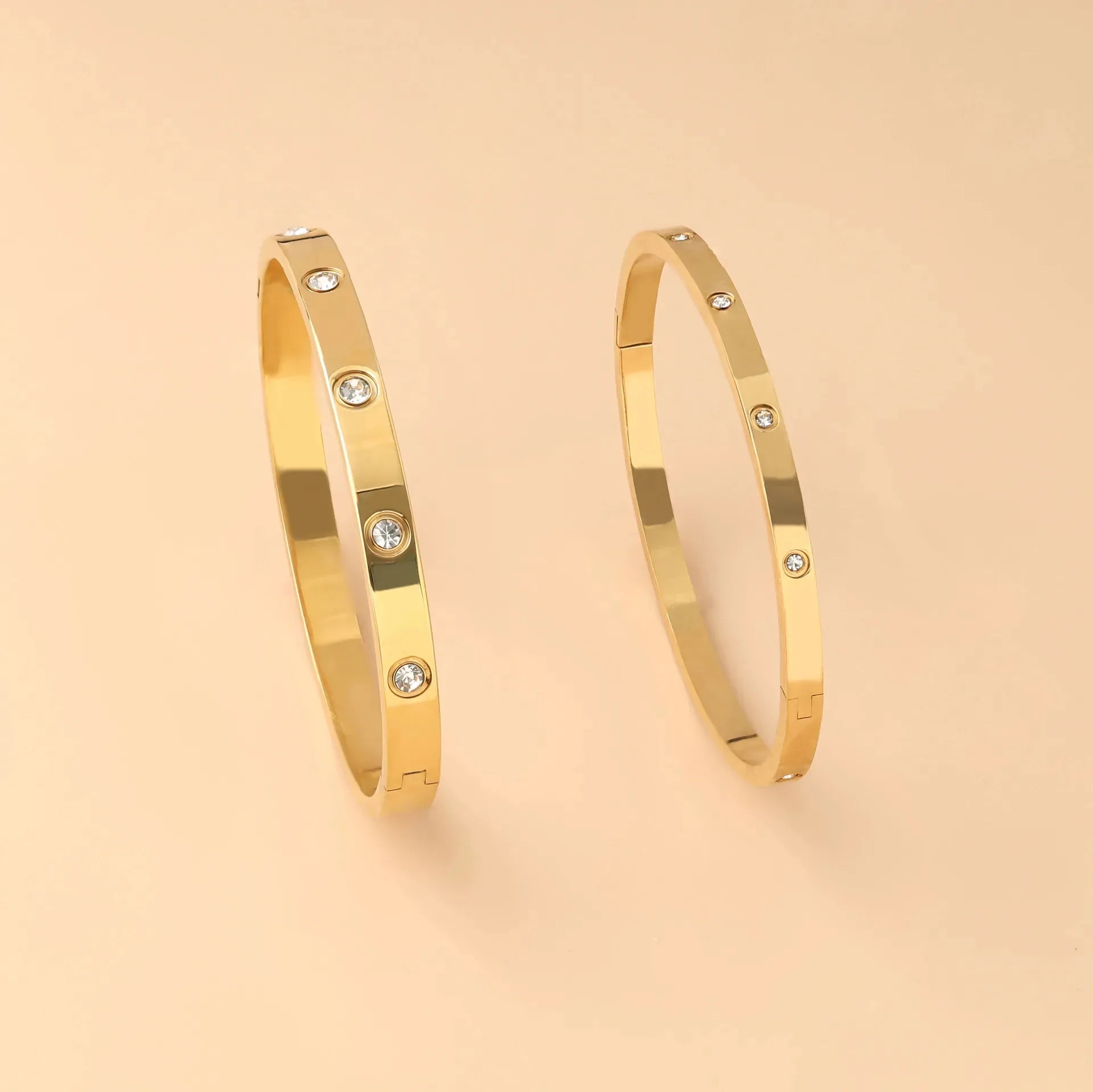 Stainless Steel Bangle for Woman Luxury Quality Jewelry Fashion Woman Crystal Bracelets Not Fade