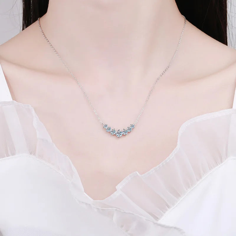 Total 2.8 carat Moissanite pendant necklace for charm lady  925 Sterling Sliver Wedding Fine Jewely with Certificates