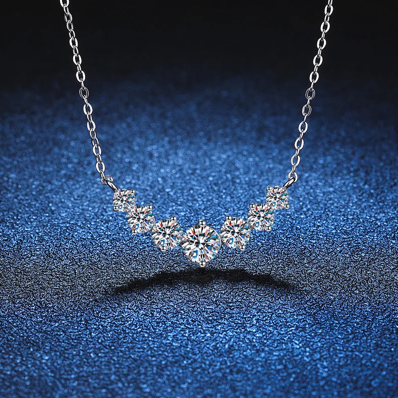 Total 2.8 carat Moissanite pendant necklace for charm lady  925 Sterling Sliver Wedding Fine Jewely with Certificates