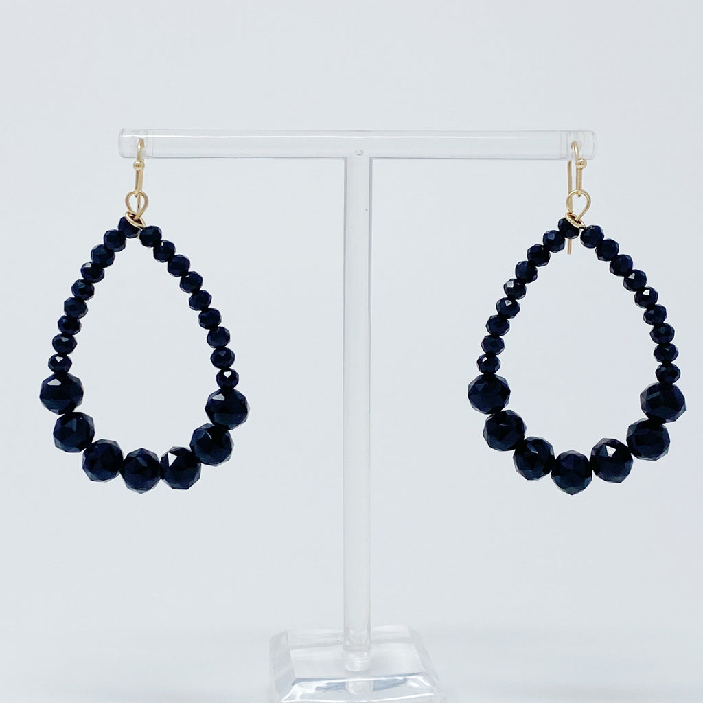 Beaded Teardrop Dangle Earrings