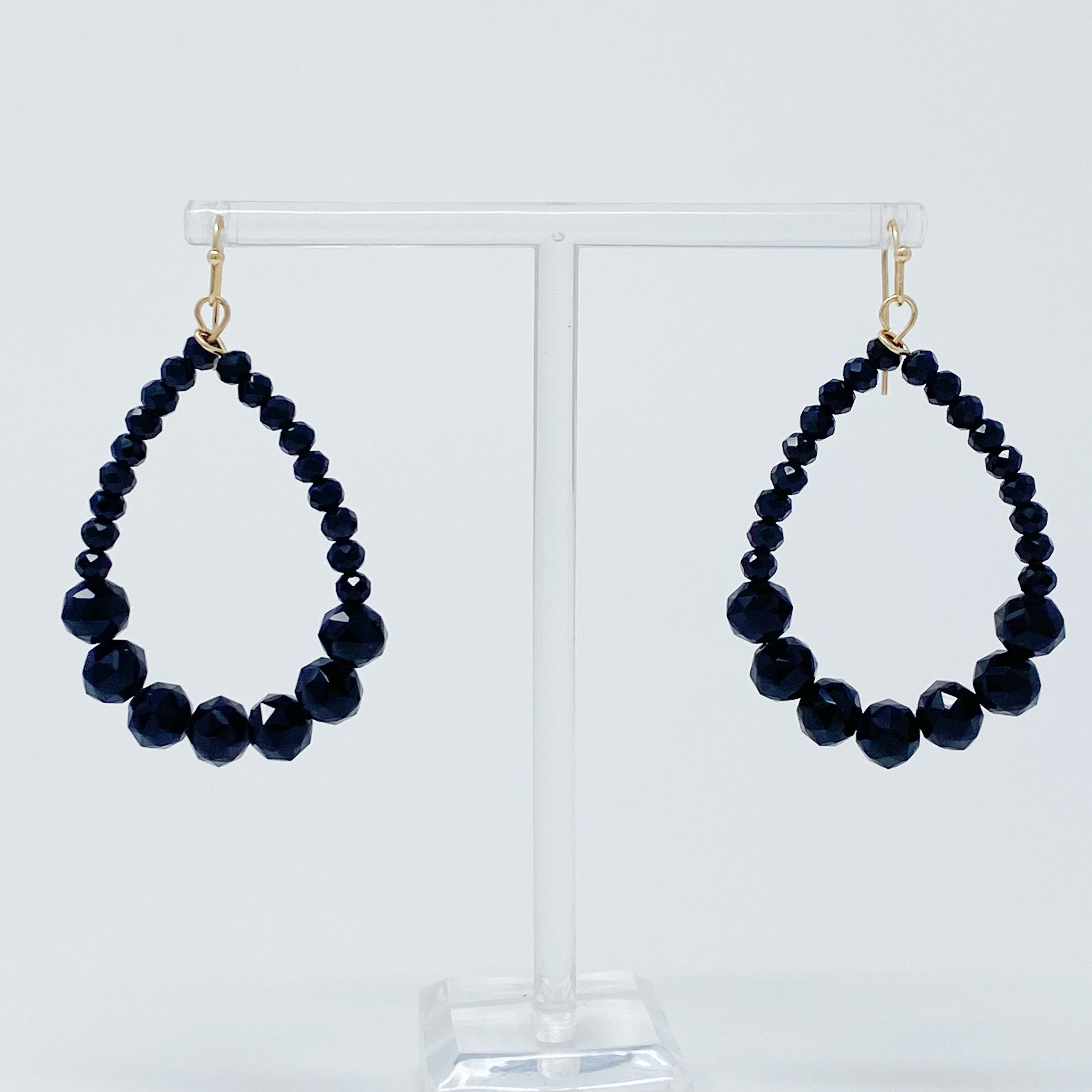 Beaded Teardrop Dangle Earrings