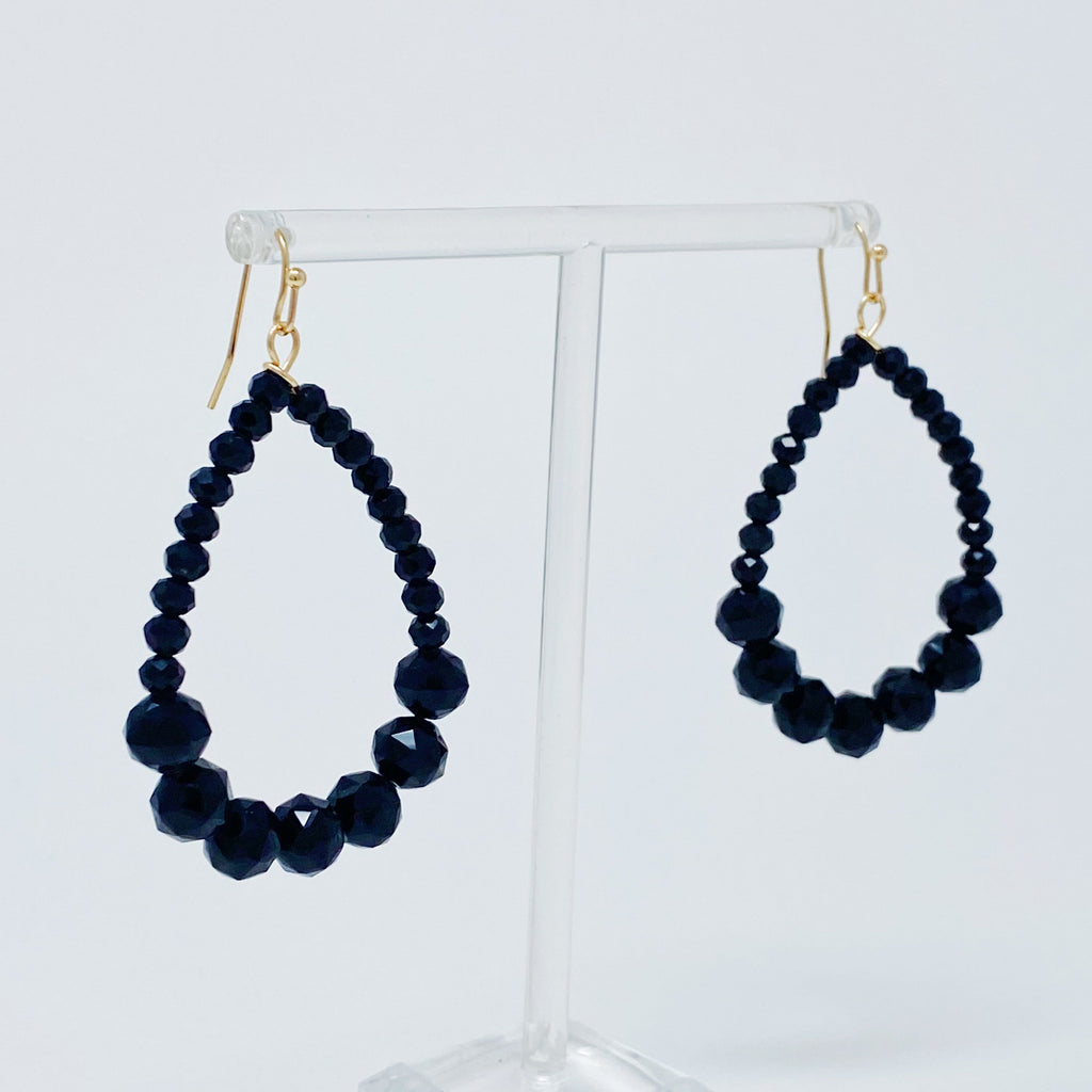 Beaded Teardrop Dangle Earrings