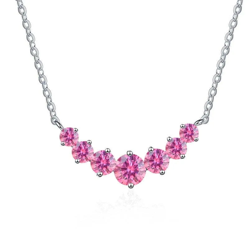 Total 2.8 carat Moissanite pendant necklace for charm lady  925 Sterling Sliver Wedding Fine Jewely with Certificates